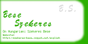 bese szekeres business card